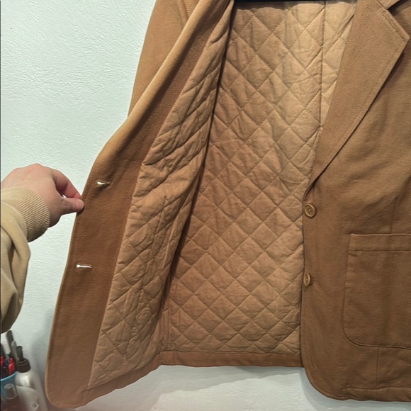 Stussy Women's Cotton Tan Blazer Jacket size S - Picture 8 of 11